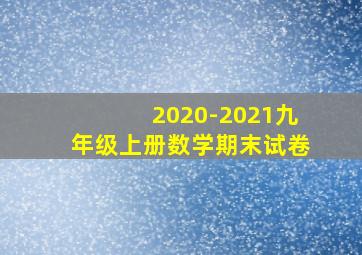 2020-2021九年级上册数学期末试卷