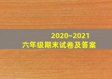 2020~2021六年级期末试卷及答案