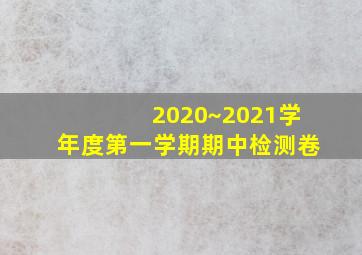 2020~2021学年度第一学期期中检测卷