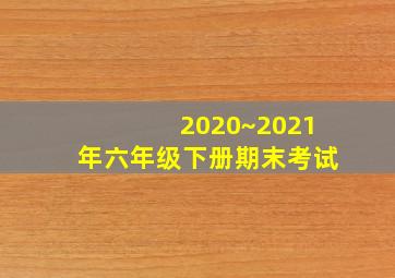 2020~2021年六年级下册期末考试