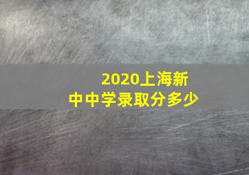 2020上海新中中学录取分多少