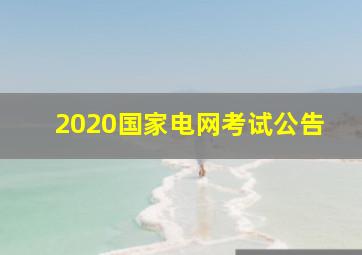 2020国家电网考试公告