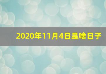 2020年11月4日是啥日子