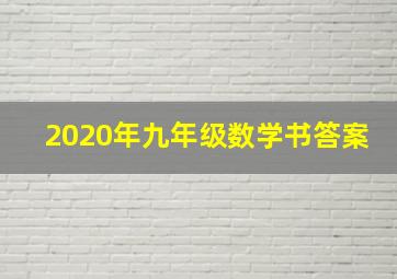 2020年九年级数学书答案