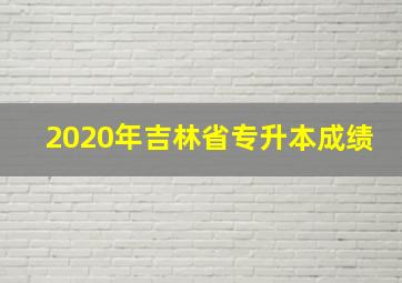 2020年吉林省专升本成绩