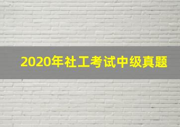 2020年社工考试中级真题