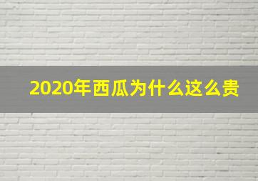 2020年西瓜为什么这么贵