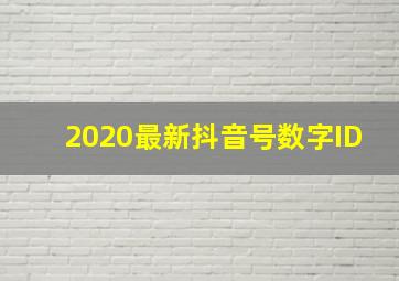 2020最新抖音号数字ID