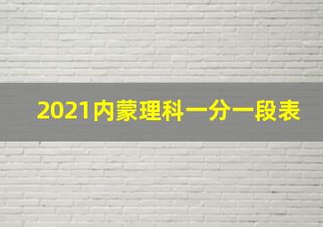 2021内蒙理科一分一段表