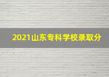 2021山东专科学校录取分