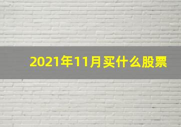 2021年11月买什么股票