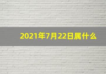 2021年7月22日属什么