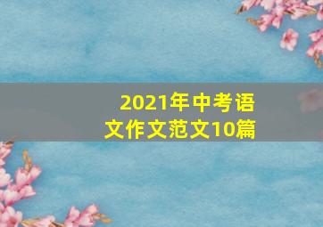 2021年中考语文作文范文10篇