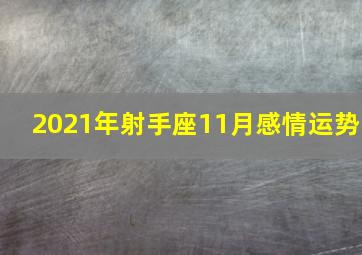 2021年射手座11月感情运势