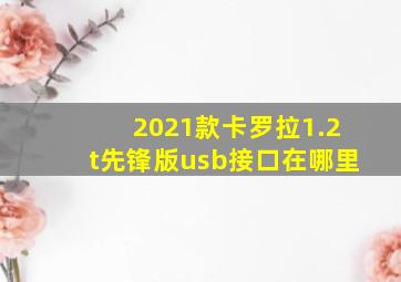 2021款卡罗拉1.2t先锋版usb接口在哪里