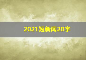 2021短新闻20字