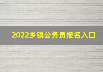 2022乡镇公务员报名入口