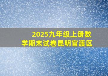 2025九年级上册数学期末试卷昆明官渡区