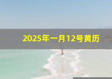 2025年一月12号黄历