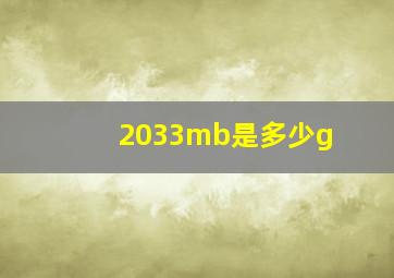 2033mb是多少g