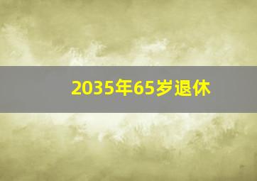 2035年65岁退休