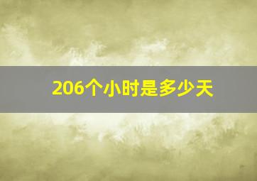 206个小时是多少天