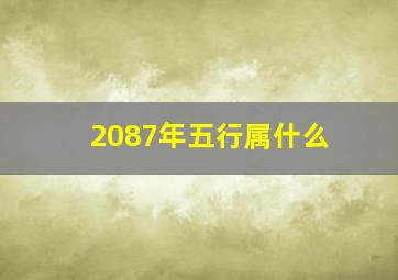 2087年五行属什么