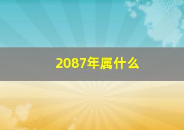 2087年属什么