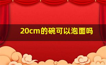 20cm的碗可以泡面吗