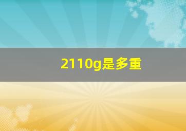 2110g是多重