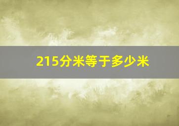 215分米等于多少米