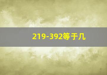 219-392等于几