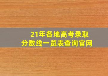 21年各地高考录取分数线一览表查询官网