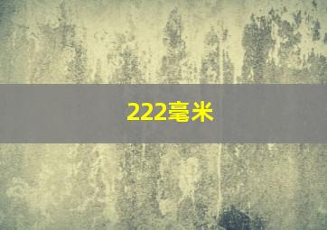 222毫米