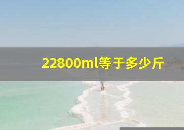 22800ml等于多少斤