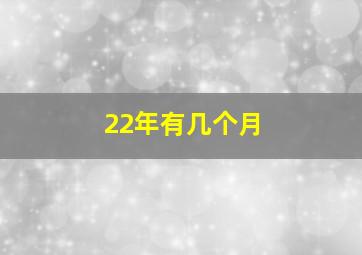 22年有几个月