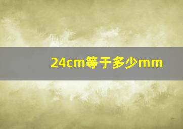 24cm等于多少mm