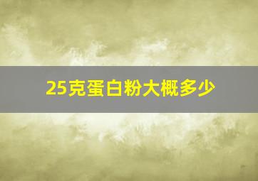 25克蛋白粉大概多少