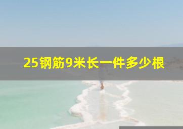 25钢筋9米长一件多少根