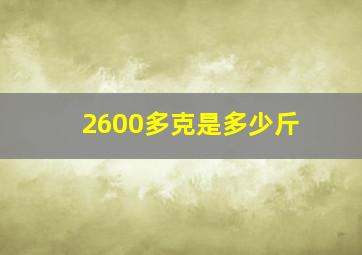 2600多克是多少斤