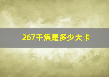 267千焦是多少大卡