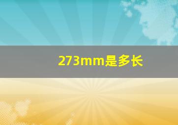 273mm是多长