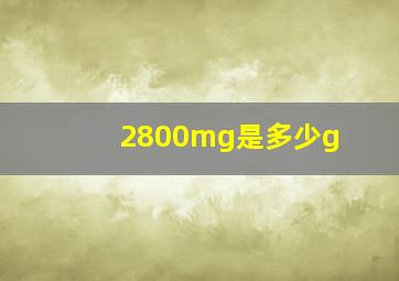 2800mg是多少g