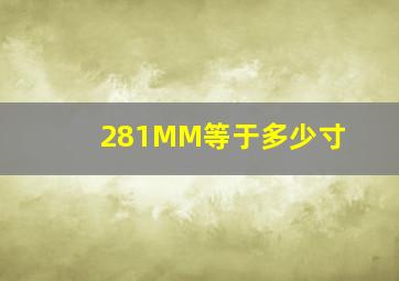 281MM等于多少寸