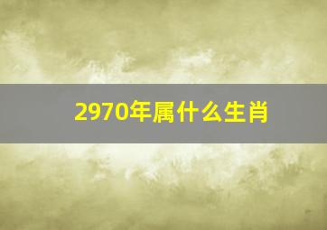 2970年属什么生肖