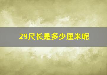 29尺长是多少厘米呢