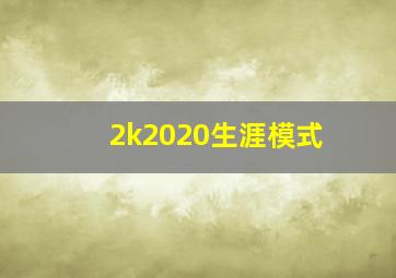 2k2020生涯模式