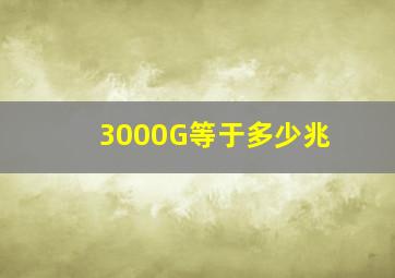 3000G等于多少兆