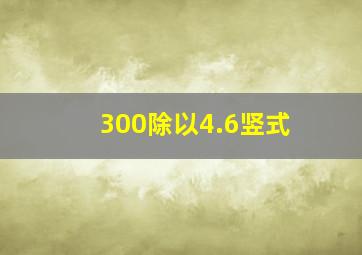 300除以4.6竖式