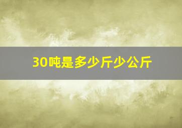 30吨是多少斤少公斤